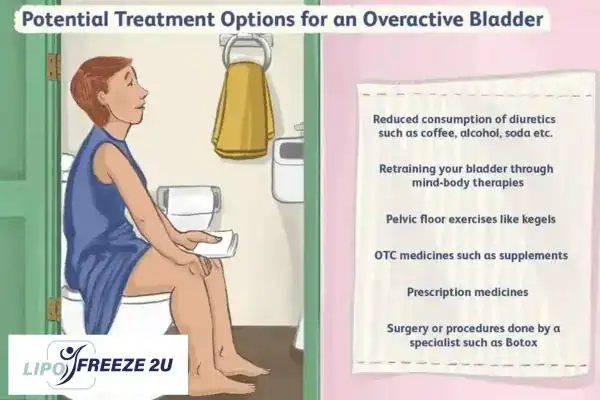 image of woman on toilet because of an overactive bladder Horley